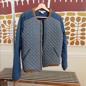 Blue French quilted coat